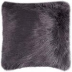 Fluffy Faux Fur Charcoal Cushion Cover Charcoal