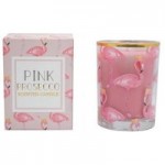 Pink Prosecco Flamingo Candle White