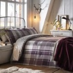 Colville Check Plum 100% Brushed Cotton Reversible Duvet Cover and Pillowcase Set Purple