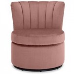 Esme Boudoir Swivel Chair – Blush Pink Blush (Pink)