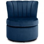 Esme Boudoir Swivel Chair – Midnight Blue Midnight (Blue)