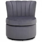 Esme Boudoir Swivel Chair – Grey Grey