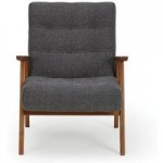 Arkin Wooden Frame Accent Chair – Grey Grey