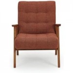 Arkin Wooden Frame Accent Chair – Orange Orange