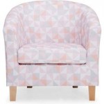 Finn Tub Chair in Geo Print – Pink & Grey Pink and Grey