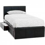 Serene Latino Faux Leather Bedstead Black