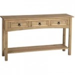 Corona 3 Drawer Console Table Natural