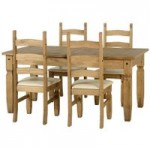 Corona Extending Cream 4 Seater Dining Set Brown