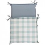 Pack of 2 Waters Edge Gingham Seat Pads Multi coloured