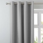 Arizona Soft Grey Blackout Eyelet Curtains Grey