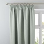 Arizona Duck Egg Blackout Pencil Pleat Curtains Duck Egg (Blue)