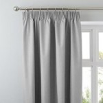 Arizona Soft Grey Blackout Pencil Pleat Curtains Grey