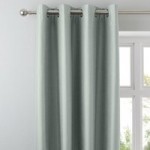 Nova Duck Egg Blackout Eyelet Curtains Duck Egg (Blue)