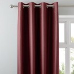 Nova Wine Blackout Eyelet Curtains Wine (Red)