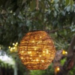 Solar LED Rattan Natural Ball Light Natural