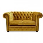Belvedere Chesterfield 2 Seater Velvet Sofa Gold