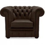 Belvedere Chesterfield Leather Club Chair Brown