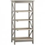 Corona Vintage 5 Tier Wide Shelf Unit Grey