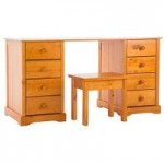Baltic Dressing Table and Stool Natural