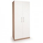 Hyde Double Wardrobe White/Natural