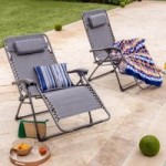 Montreal Set of 2 Deluxe Gravity Sun Loungers Grey