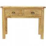 Natural 2 Drawer Console Table Natural