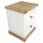 Colby 2 Drawer Wide Bedside White