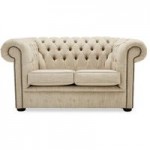 Belvedere Chesterfield 2 Seater Wool Sofa Oatmeal