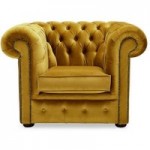 Belvedere Chesterfield Velvet Club Chair Gold