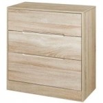 Monaco Wood Effect 3 Drawer Deep Chest Natural