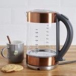 Dunelm 1.7L Glass Brushed Kettle Silver