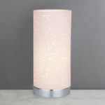 Pink Celano Table Lamp Chrome, Pink
