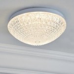 Termoli LED Flush Fitting 20cm Clear and White