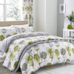 Catherine Lansfield Banbury Floral Green Duvet Cover and Pillowcase Set Green