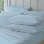 Catherine Lansfield Brushed Cotton Blue Pair of Pillowcases Blue