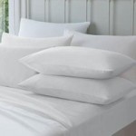 Catherine Lansfield Brushed Cotton White Pair of Pillowcases White