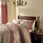 Catherine Lansfield Kashmir Red Duvet Cover and Pillowcase Set Natural/Red