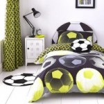 Catherine Lansfield Neon Football Yellow Duvet Cover and Pillowcase Set Yellow