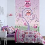 Catherine Lansfield Owl Wall Art Pink