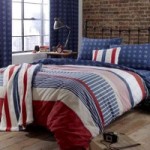 Catherine Lansfield Stars and Stripes Fitted Sheet Blue And Red