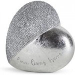 Silver Heart Sculpture Silver