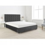 Dorigo Velvet Upholstered Bed Frame Black