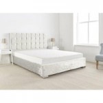 Dorigo Velvet Upholstered Bed Frame White