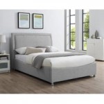 Zeus Fabric Storage Grey Bed Frame Grey