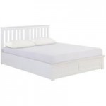 Cohiba Wooden White Storage Bed White
