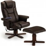 Malmo Massage Recliner and Stool – Brown Brown