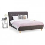 Portico Grey Fabric Bed Grey