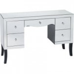 Valentina 5 Drawer Dressing Table – Silver Silver