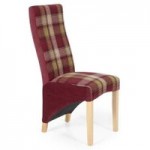 Hammersmith Tartan Pair of Fabric Dining Chairs Red