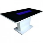 Matrix Dining Table with LED Lights Black